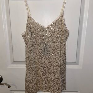 Express champagne sparkle tank